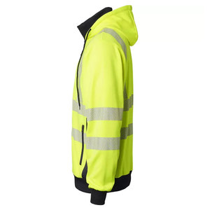 Vêtements de travail réfléchissants à manches longues avec fermeture éclair, sweat-shirts de chantier personnalisés en direct d'usine - Product Image 4