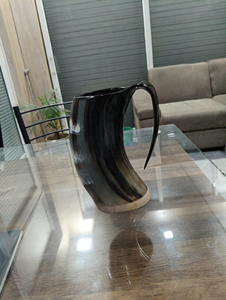 Tasses en corne de buffle de couleur naturelle, faites à la main, avec gravure, 500 ml, pour boire du mézze et accessoires vikings par FAIZA CRAFT - Product Image 6