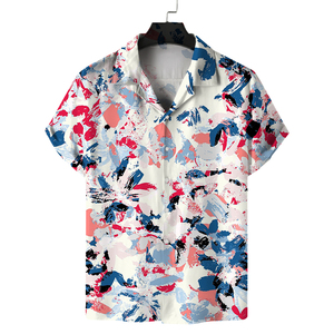 เสื้อเชิ้ตฮาวายพิมพ์ลายลำลองคุณภาพสูงลดราคาพิเศษ แขนสั้น คอคิวบา สำหรับผู้ชาย เสื้อเชิ้ตหรูหรา - Product Image 6