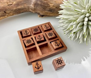 Wood Tic Tac Toe Cognitive Skill Building Strategic Thinking <b>Activity</b> Children Classroom Recreation Present - Product Image 2