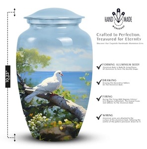 Urne funéraire personnalisée Ciel Aurore pour cendres d'adultes avec motif Montagne Lac – Conteneur commémoratif personnalisé pour cendres - Product Image 5