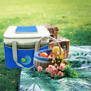 Custom Leather Insulated Lunch Box Cooler Bag for Camping Picnic and Travel Golden Supplier OEM Beer Cans Pack Food Storage - Product Image 4