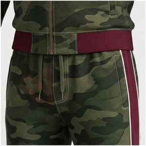 Men's <b>Camouflage</b> <b>Tracksuit</b> Set Full Sleeve Stand Collar Zipper Front Breathable Sporty Regular Fit Autumn Wear - Product Image 5