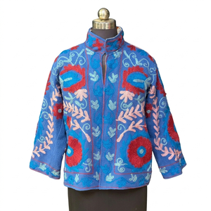 Chaqueta Bordada Suzani |   Prendas de Vestir Textiles Florales Hechas a Mano con Detalles Artísticos para Compradores Mayoristas de Moda Boutique - Product Image 1