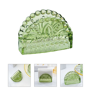 Porta Servilletas Cuadrado de Resina Verde Hecho a Mano, Decorativo y Ecológico para Mesa de Comedor, Portátil - Product Image 1