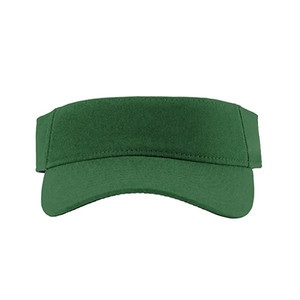 Visière unisexe verte en polyester à bord plat, ajustable, pour usage extérieur printemps-été, adultes - Product Image 1
