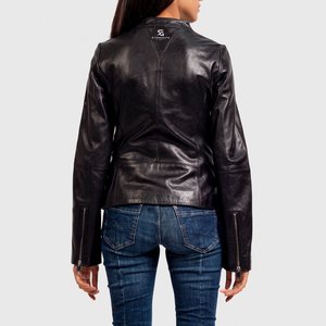 Women's PU Leather Motorcycle <b>Jacket</b> Stand Collar Zipper Closure Slim Fit <b>Biker</b> Style Autumn Wear 2026 - Product Image 5
