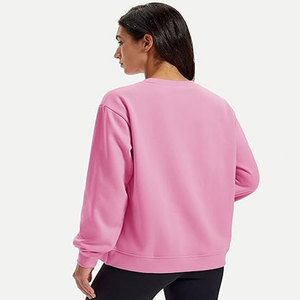 Women's Eco-Friendly Waterproof Sweatshirts Fleece Lined Crewneck Cotton/Bamboo Fiber Casual <b>Winter</b> Warm <b>Tops</b> with Zip Pockets - Product Image 4