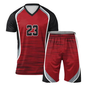 Vêtements de sport personnalisés pour hommes, tenue de volley-ball, uniforme de volley-ball à manches courtes à séchage rapide pour hommes - Product Image 1