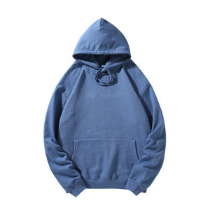 Vente en gros FOB, prix bas, 10 couleurs, sweat à capuche en molleton à épaules tombantes, haute qualité, 350g, coton, sweat à capuche oversize pour homme - Product Image 2