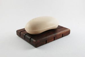 Solid Wood & for Soap Dish Holder with Drain Grooves Durable Modern Accessory for Everyday Use in Bathroom Interiors - Product Image 5