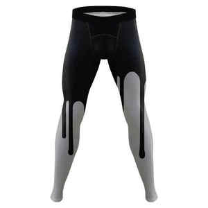 Leggings de compression taille haute pleine longueur, couleur unie, style sport, tricotés sans couture en Spandex et Nylon, pour femme - Product Image 1