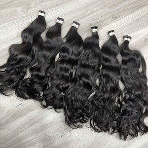2026 Big Sale Wavy Bulk Human Hair <b>Extensions</b> Natural Color Viet Nam Wavy Hair Bundles <b>For</b> <b>Braiding</b> Factory Price Drop Ship - Product Image 4