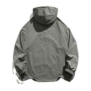 100% Cotton Mens <b>Hi</b>-<b>Viz</b> Workwear <b>Fleece</b> Winter Quarter-Zip Anti-Shrink Safety Hoodie - Product Image 3