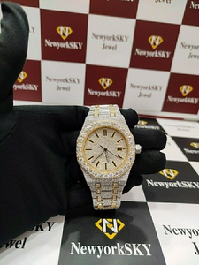 Montre Hip Hop Moissanite 41 MM Prix Usine VVS Diamant Bijoux Homme Montre-Bracelet avec Boîte Testeur de Diamant Inclus - Product Image 2