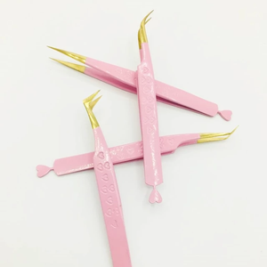 Pinzas con Logotipo Personalizado, Punta de Fibra para Volumen, Pinzas de Aislamiento de Acero Inoxidable Alemán, Pinzas para Extensión de Pestañas en Negro Mate - Product Image 4