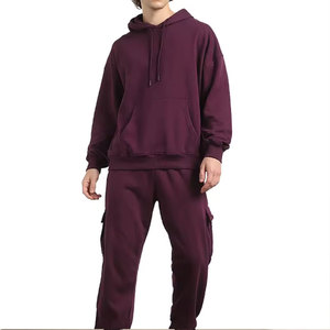 Ensemble survêtement homme en molleton bouclette épais OEM, coupe streetwear, avec impression numérique intégrale personnalisée en coton - Product Image 3