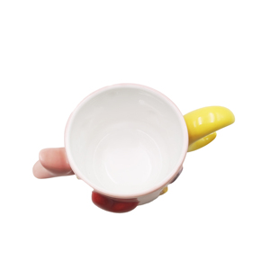 Wholesale Custom Eco-Friendly 3D Embossed Heart Pink Bone China Coffee <b>Mug</b> with Cartoon Pattern Moon Handle Gift <b>Box</b> Packaging - Product Image 3