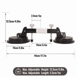 Ventouses industrielles robustes pour verre, 6 pouces, lot de 2, ventouses à vide réglables pour carrelage, granit, pare-brise - Product Image 2