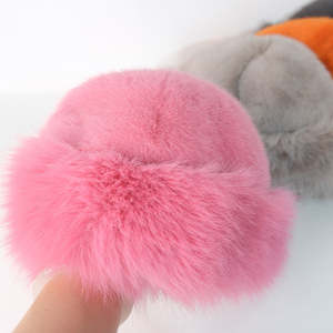 SIDDIQUI HOSINEX Nouveau 2024 Chapeau Bob Femme Adulte en Fausse Fourrure Unie Laminée Décontracté Doux Teint Sans Couture Hiver Chaud avec Nœud Vente en Gros - Product Image 3