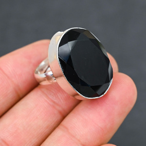 <b>Black</b> Onyx 925 Silver Luxury Gemstone <b>Ring</b> for Party Occasions - Product Image 2