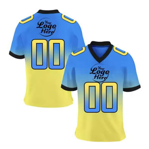 เสื้อรักบี้คอวีผู้ชายแบบสั่งทำพร้อมโลโก้ เสื้อผ้ากีฬารักบี้แขนสั้นสวมใส่สบาย ระบายอากาศได้ดี เหมาะสำหรับทีมรักบี้ - Product Image 2