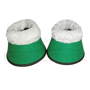 Anillo de sujeción para caballo personalizable, verde, de neopreno transpirable, para exteriores, con forro de piel blanca, logotipo personalizado, tamaño completo, al por mayor, set de cuidado para pezuñas de caballo - Product Image 4