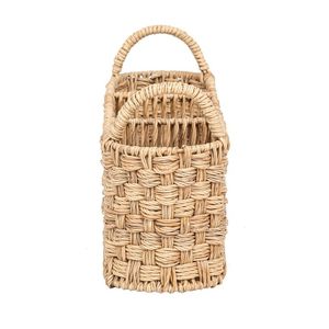 Handcrafted Natural Rattan Cutlery <b>Storage</b> Basket Organizer for Fork Spoon Knife Chopsticks and Kitchen Accessories - Product Image 3