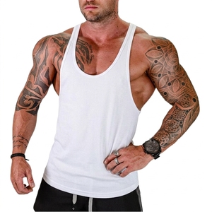 <b>Mens</b> 100 Percent Cotton Tank Top Sleeveless Gym Vest Printed Muscle Shirt Bodybuilding Workout Fitness <b>Singlet</b> Breathable Lightw - Product Image 4
