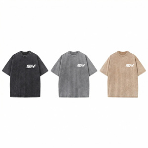 เสื้อยืดโอเวอร์ไซส์ผู้ชายลายโลโก้แบบสั่งทำพิเศษ ผ้าฝ้าย 100% ไซส์ใหญ่ ใส่สบาย ราคาถูก เสื้อยืดโอเวอร์ไซส์ผู้ชายแบบย้อมสีเอซิด - Product Image 1