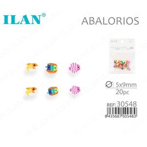 Ilan Abalorios Perline in argilla polimerica a forma di pesce 5x9 mm 20 pezzi per la creazione di gioielli - Product Image 1