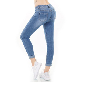 Pantalons en jean droits pour femmes de qualité supérieure, jeans décontractés skinny pour femmes, prix de gros, prix bas pour femmes - Product Image 6