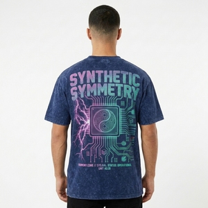 T-shirts à épaules tombantes avec logo personnalisé, T-shirt streetwear de haute qualité pour hommes, T-shirt oversize uni en coton épais pour hommes - Product Image 5