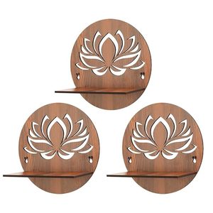 Modern <b>Floating</b> Square Bamboo Storage Trays Eco-Friendly Wedding <b>Wall</b> Mounted Display for Living Room Bedroom Home Decor Storage - Product Image 2