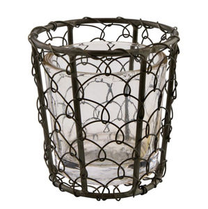 Artisanat – Porte-bougie votif en fer et verre noir fini pour décoration de maison, Noël, mariage – Suspension décorative - Product Image 2