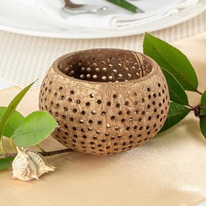 <b>Cheap</b> price coconut shell tealight display stand decorative <b>candle</b> holder tabletop center piece - Product Image 1