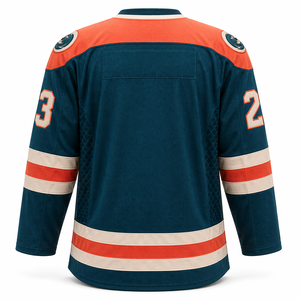 Maillot de hockey sur glace professionnel pour homme, vert sarcelle foncé, uniforme de hockey performant, maille respirante, maillot d'équipe sublimé - Product Image 2