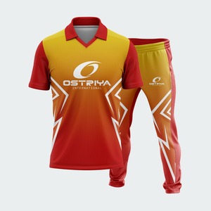 High Quality Customized Short Sleeve Sublimated Cricket Uniform <b>Set</b> Full Sublimation Print Team <b>Sports</b> Training Cricket Uniforms - Product Image 3