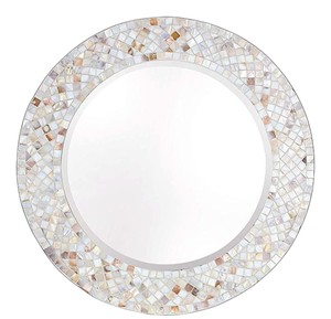 Best Price Wholesale Handcrafted Round <b>Wall</b> <b>Hanging</b> <b>Mirror</b> Natural Capiz Shell Mosaic Bathroom Decor Mother Of Pearl <b>Mirror</b> - Product Image 1