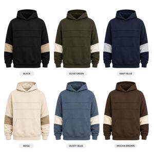 Sweat à capuche décontracté pour homme, personnalisé, coupe oversize, 370g, en Spandex/Coton, uni, avec poche, polaire épaisse pour l'hiver, écologique, ODM - Product Image 6