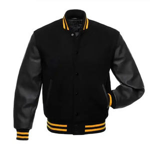Veste universitaire unisexe de qualité supérieure, logo personnalisé, 100% coton, broderie décontractée, veste bomber universitaire personnalisée - Product Image 4