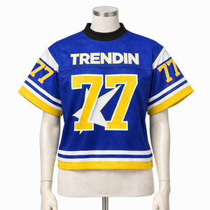 Camisetas de Fútbol Transpirables de Verano de Alta Calidad con Estampado por Sublimación y Bordado para Hombre, Estilo Hip Hop, para Práctica Deportiva en Equipo - Product Image 5