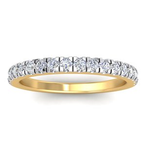 Anillo de Eternidad Clásico para Mujer, Oro Sólido de 14K, 18 Piedras, Diamante Cultivado en Laboratorio de 0.27ct, Corte Brillante, Bañado en Rodio, Certificado IGI - Product Image 4
