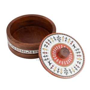 Pot à chapati moderne de luxe, écologique, en bois, résistant à l'humidité, grande capacité avec couvercle, pour réfrigérateur et cuisine - Product Image 4