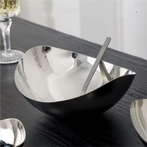 Corbeille décorative créative en acier inoxydable pour fruits, centre de table abstrait en métal courbé, rangement de comptoir de cuisine, vente en gros - Product Image 2