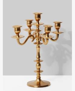 Candelabro de Lujo Vintage de 5 Brazos, Fabricante de Portavelas para Decoración de Interiores, Bodas y Hogar al Mejor Precio - Product Image 2