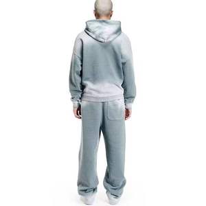 Conjunto de Sudadera con Capucha y Pantalones Deportivos de Alta Calidad con Efecto Deslavado al Sol, Estilo Vintage, para Hombre - Product Image 2