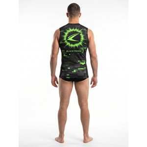 Camiseta de Compresión sin Mangas Personalizada con Etiqueta Privada, 240 GSM, Poliéster y Spandex, para BJJ, MMA, No Gi, para Hombre, Trajes Deportivos - Product Image 2
