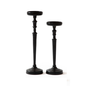 Nouvelle arrivée : porte-bougie pour décoration intérieure, finition noire, support pour bougie pilier en aluminium coulé, fait main, personnalisé - Product Image 5