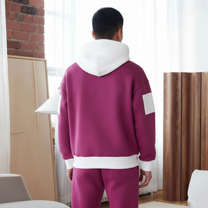 Vente en gros de sweats à capuche pour hommes, vêtements décontractés, avec logo personnalisé brodé et imprimé en relief, en molleton 100% coton, délavé et teint uni - Product Image 2